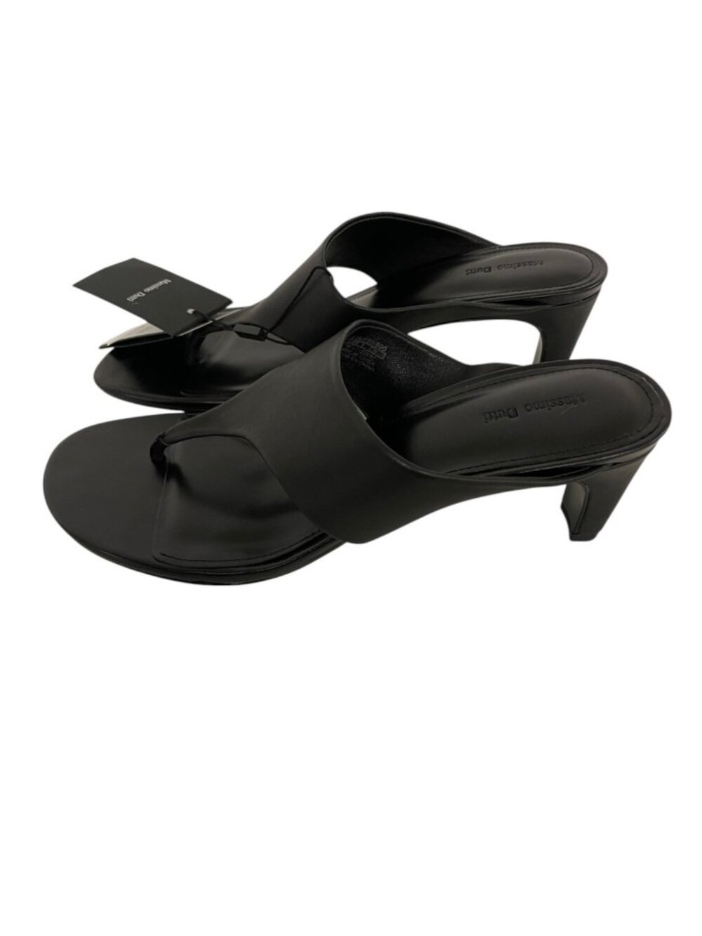 Massimo Dutti Womens Leather Heeled Sandals EU 39 US 8 Black 1616/550 NWT